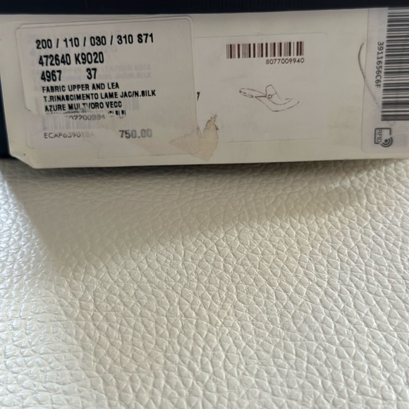 Gucci Princetown Slipper Slides Blue Gold Horsebit Mule - Picture 5 of 7